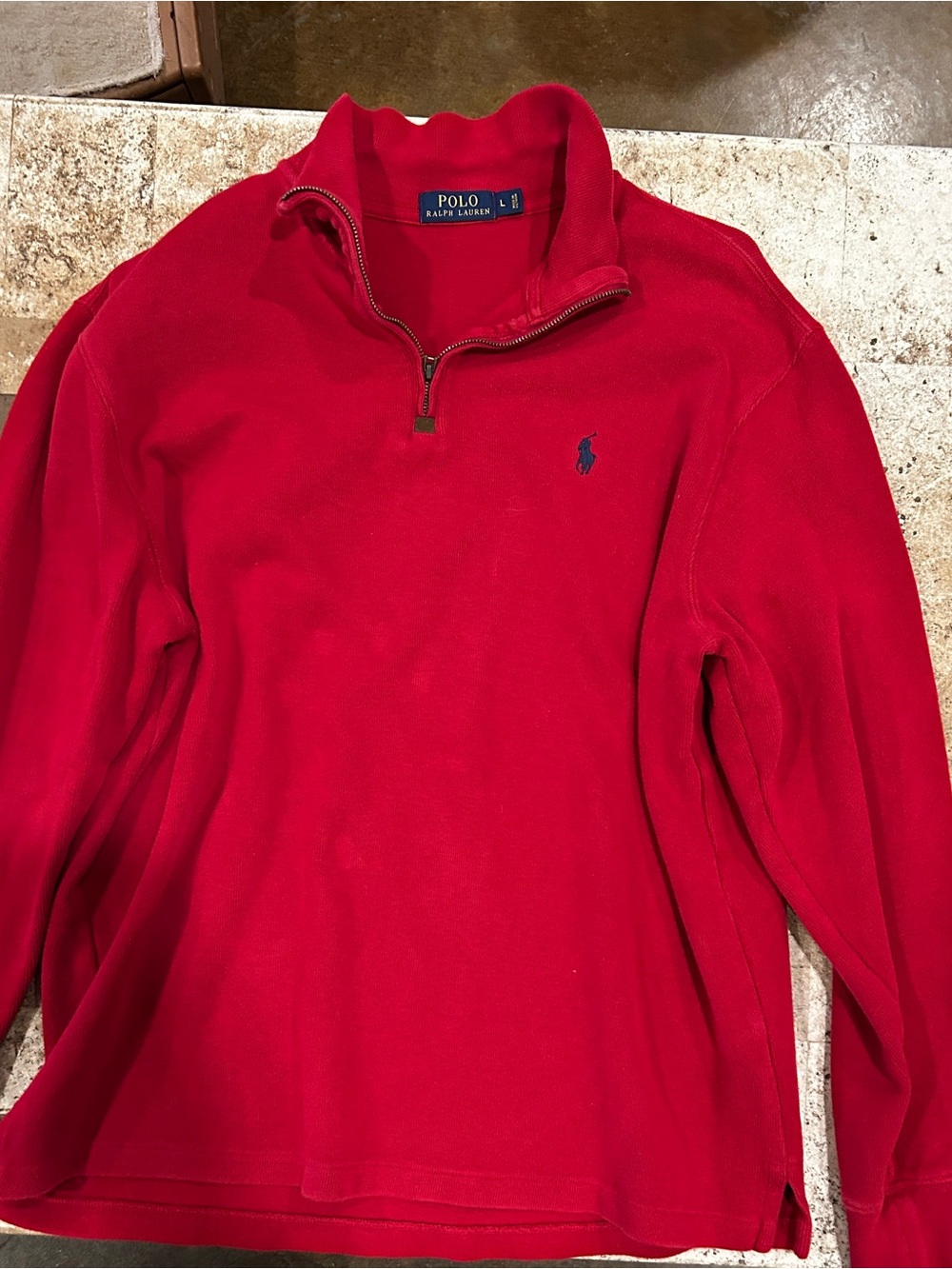Polo Ralph Lauren Red Quarter-Zip Pullover